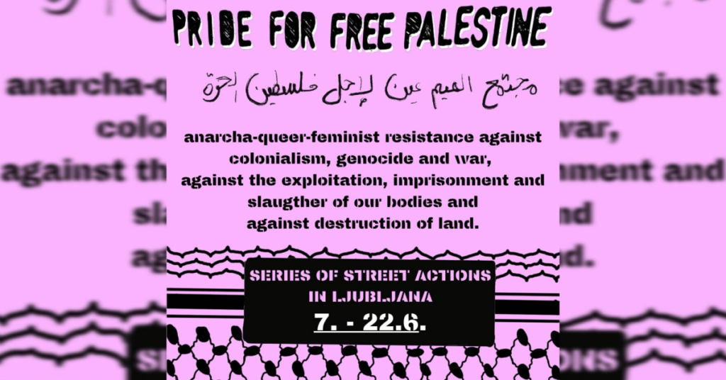 Pride for free Palestine. 2024 Ljubljana.