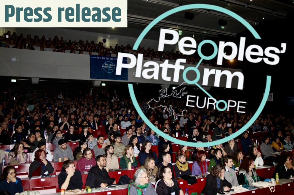 Peoples' Platform Europe Press Release