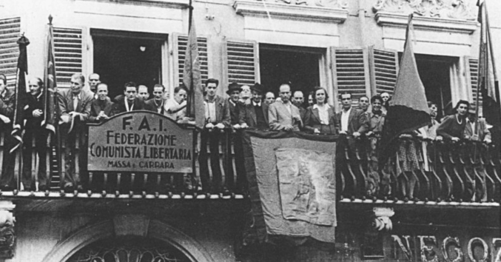 80 let Federazione Anarchica Italiana FAI Carrara, Italy 15.09.1945