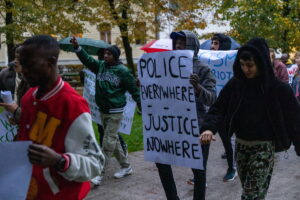 Protest proti policijskemu nasilju in rasizmu 23. oktober 2025 Ljubljana, Slovenija
