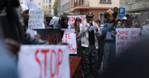 Protest proti policijskemu nasilju in rasizmu 23. oktober 2025 Ljubljana, Slovenija