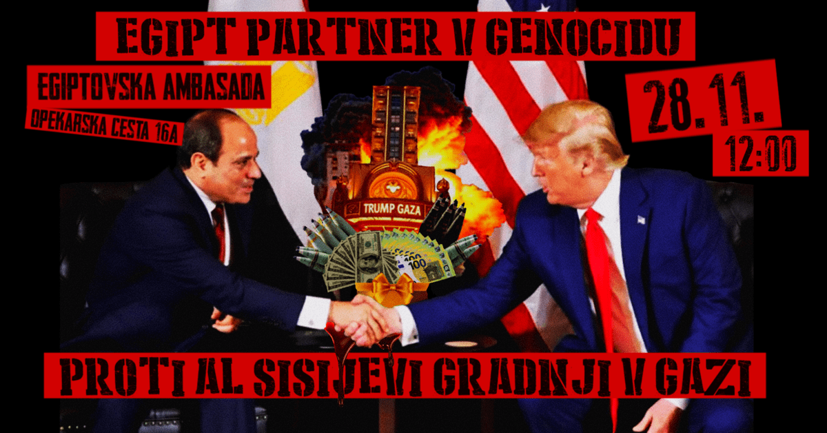 Egipt, partner v genocidu 28.11.2025 Ljubljana, Slovenija