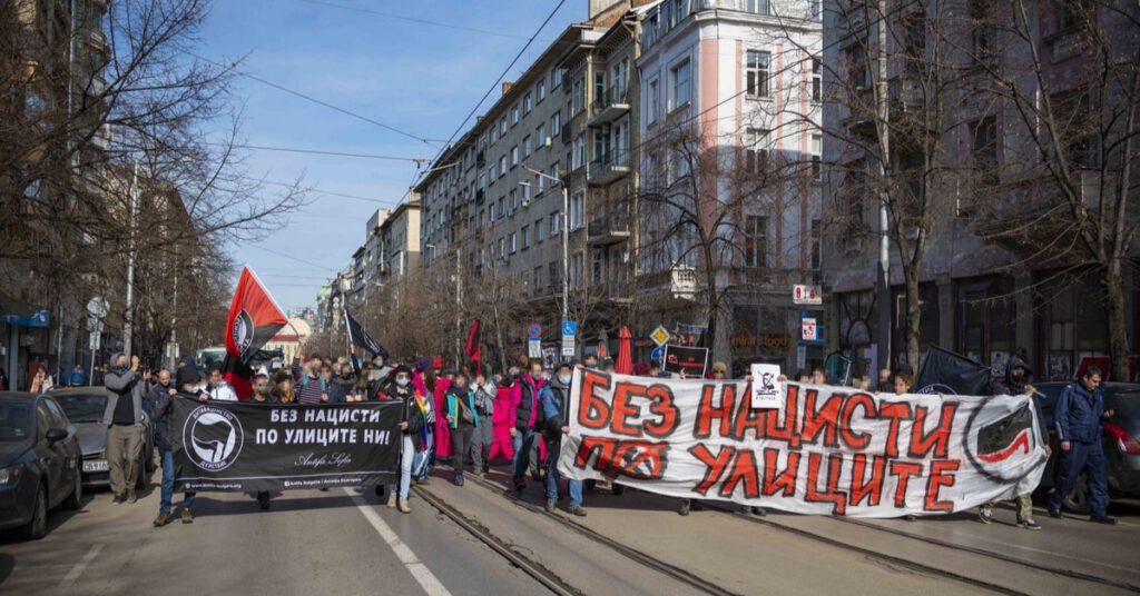 No nazis on our streets! Anti Lukov Marsh Sofia, Bulgaria