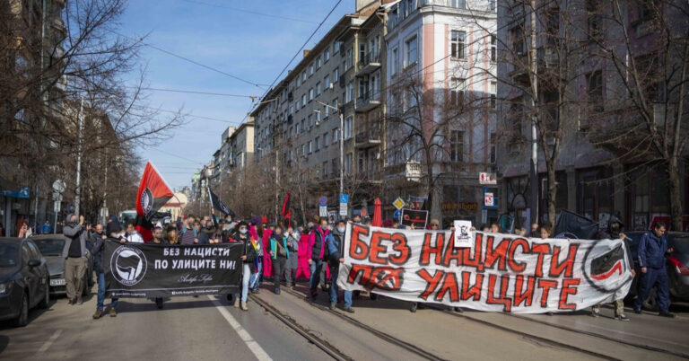 No nazis on our streets! Anti Lukov Marsh Sofia, Bulgaria