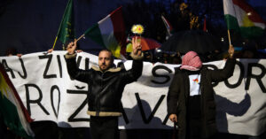 Solidarnostni protest za Rožavo Ljubljana, Slovenia 3.2.2026 Ljubljana for Rojava solidarity protest