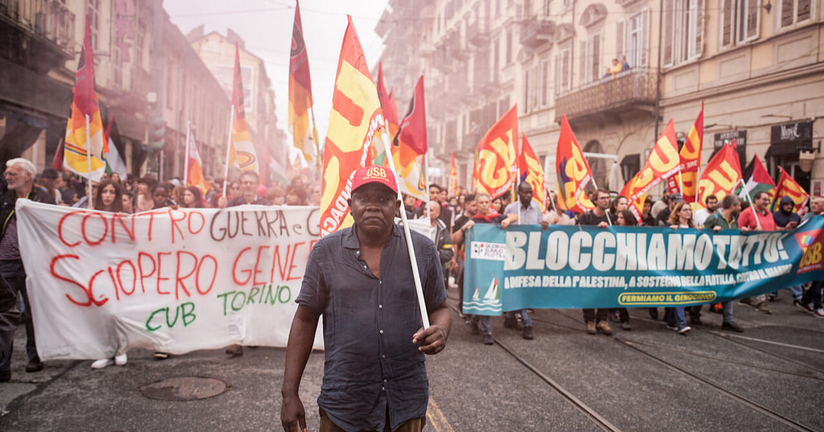 Stavka delavcev v sredozemskih pristaniščih proti vojni in militarizaciji 6.2.2026 Italy, Turkey, Spain, France, Marocco