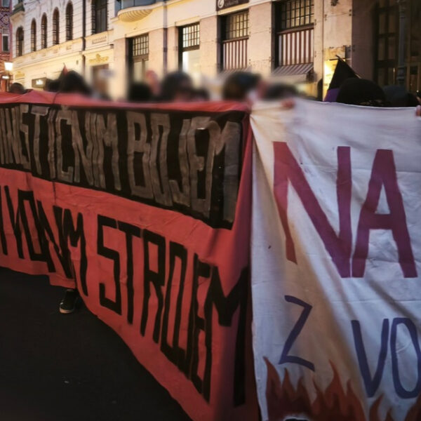 Protest 8. marec 2026 Na grmado z vojaško nadvlado! 8.3.2026 Ljubljana, Slovenia