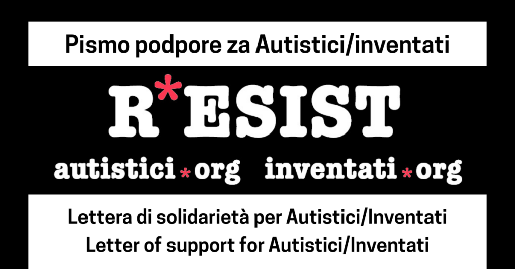 Pismo podpore za Autistici/inventati Lettera di solidarietà per Autistici/Inventati Letter of support for Autistici/Inventati